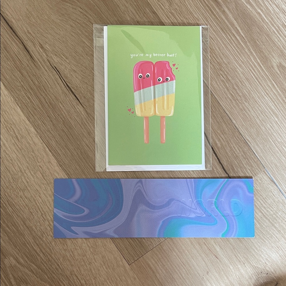 New Popsicle Greeting Card+ used bookmark